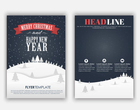 Design Christmas and New Year flyer