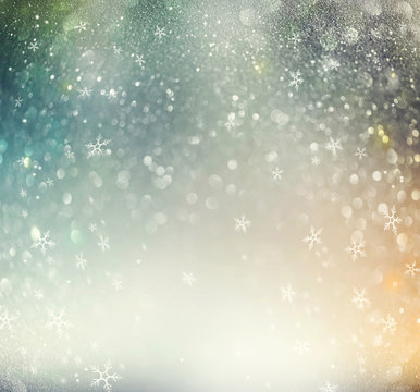 Christmas glowing holiday abstract defocused background