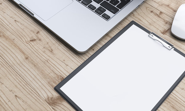 blank notepad and keyboard, worklpace