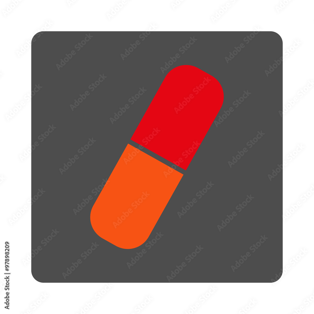 Poster capsule rounded square button