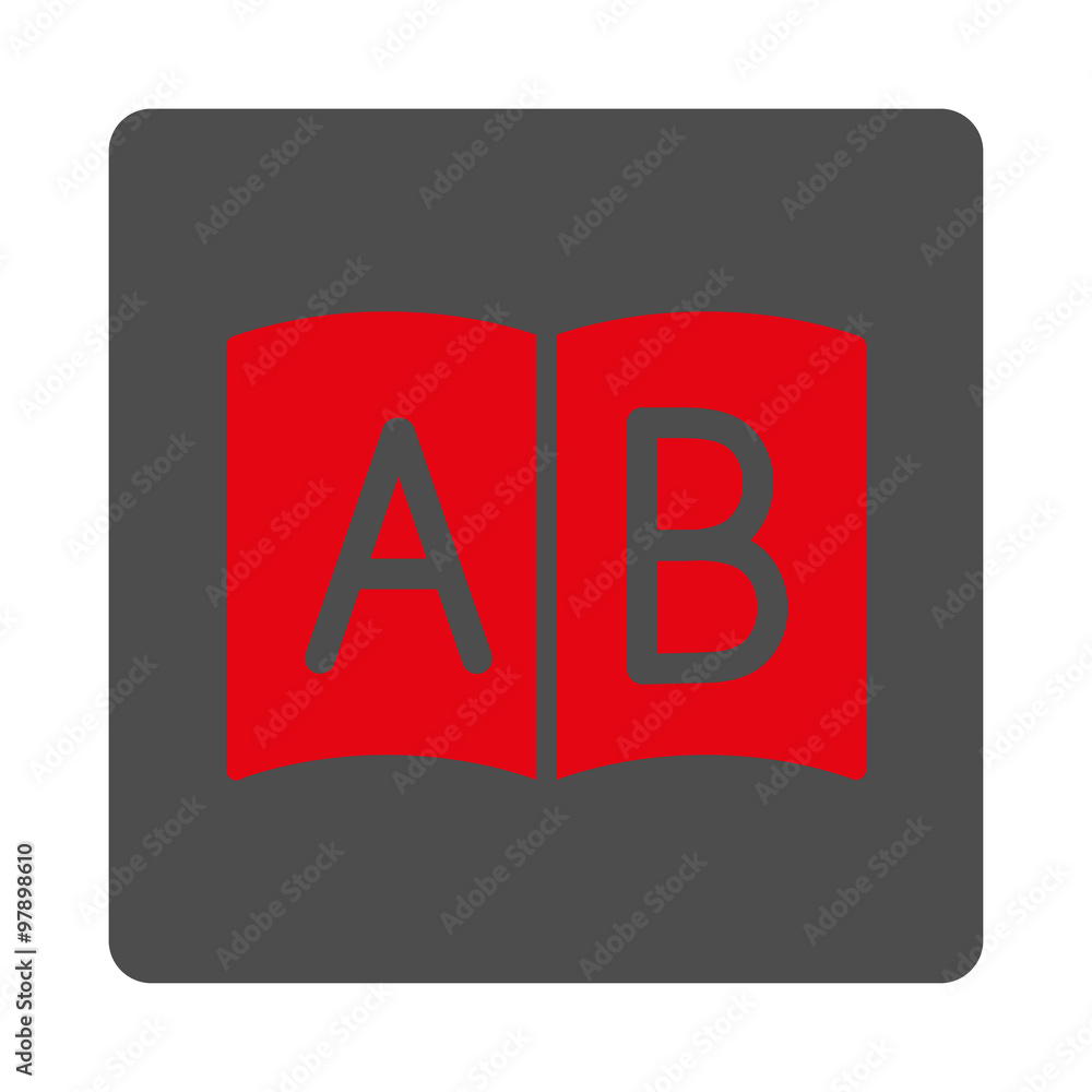 Poster handbook rounded square button