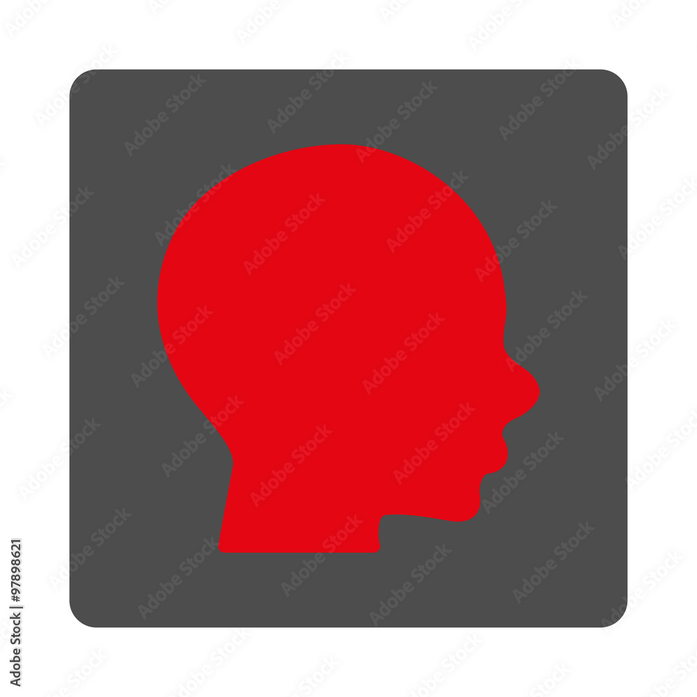 Poster head rounded square button