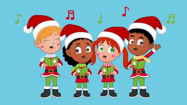 Kids Caroling Animated