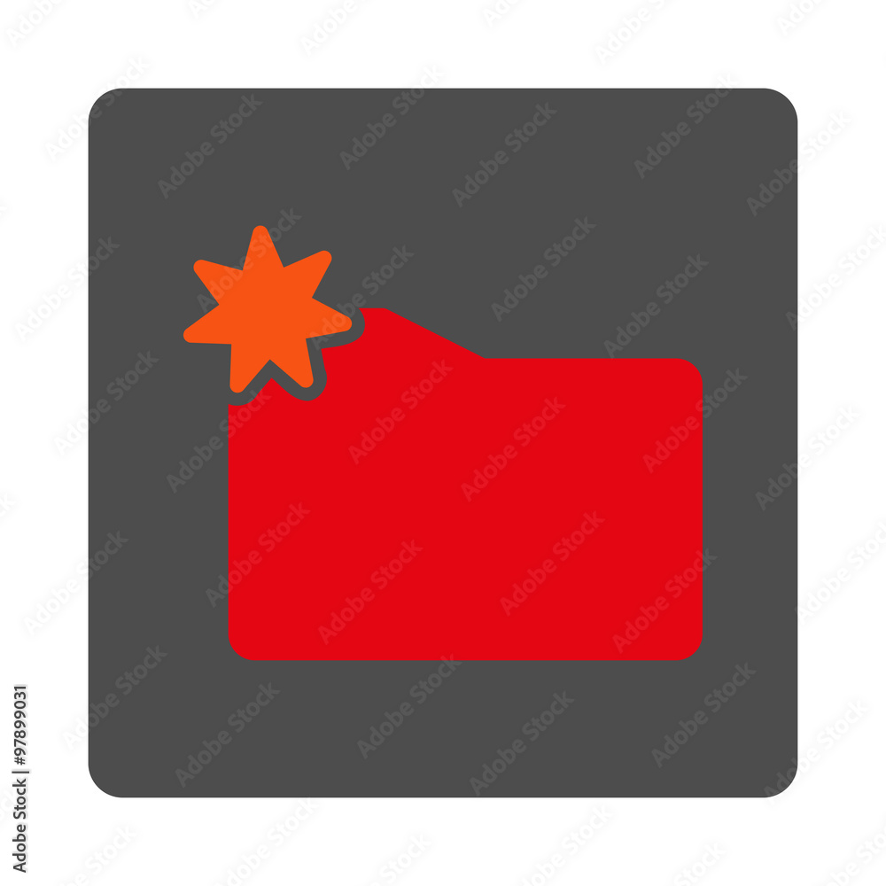 Poster new archive rounded square button