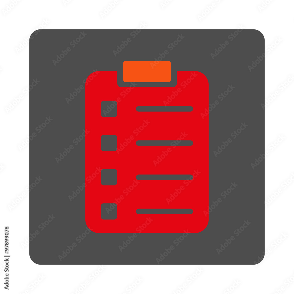 Poster pad page rounded square button