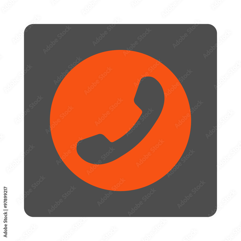 Poster phone number rounded square button