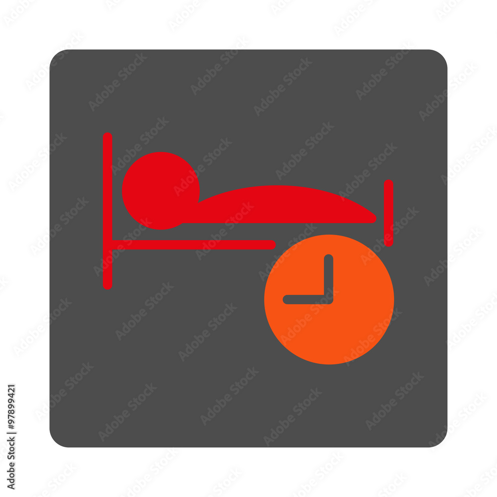 Poster sleep time rounded square button