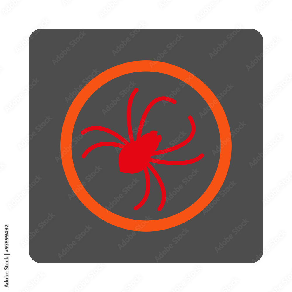 Poster spider rounded square button