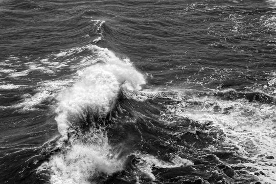 Fototapeta Dynamic black and white waves