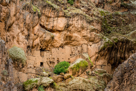 A 12th century grain store or Agadir at the Berber village of Tizgui in the Anti Atlas mountains of Morocco.