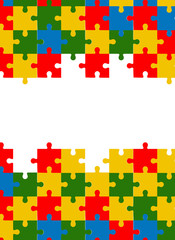 Naklejka premium colorful puzzle background