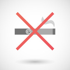 Not allowed icon with an electronic cigarette