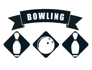 Bowling icons design 