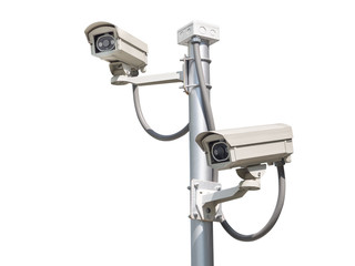 cctv camera isolated on white