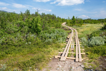 Fototapeta na wymiar Kungsleden - hiking trail in northern Sweden