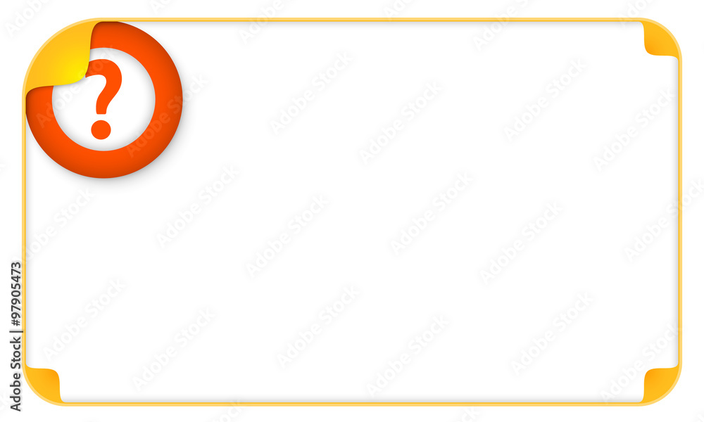 Poster color frame for your text and question mark