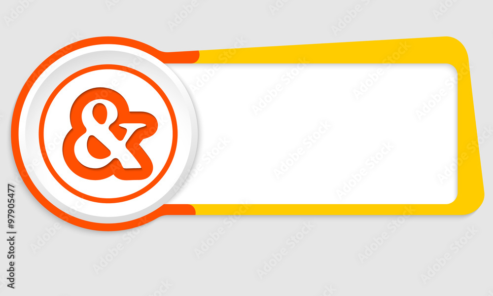Poster vector abstract button for your text and ampersand