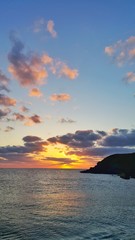 Naklejka na ściany i meble Sea cliffs an beautiful sunrise
