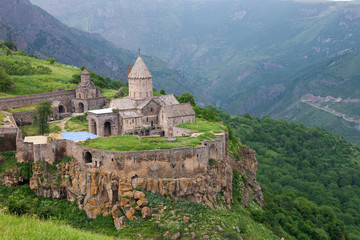 Tatev ancient monastery in Armenia - obrazy, fototapety, plakaty