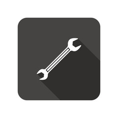 Wrench key icon. Repair fix tool symbol.