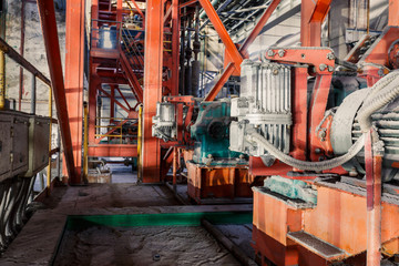 Industrial motor driven equipment scene in steel mill