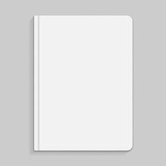 Black copybook with elastic band bookmark illustration.