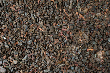 Rock and wood scraps