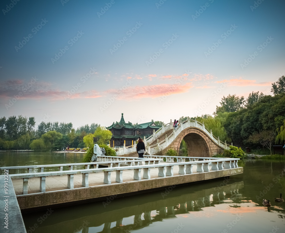 Canvas Prints yangzhou landscape in sunset