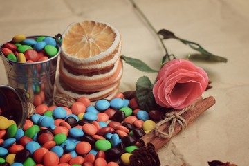 tasty candy chocolate colorful