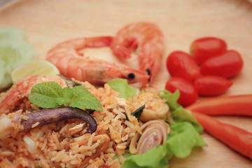 Fried rice with seafood