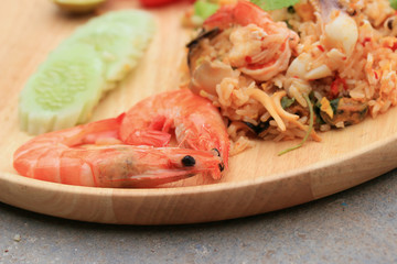 Fried rice with seafood