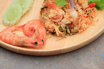 Fried rice with seafood