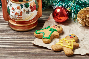 Christmas ornament and cookies
