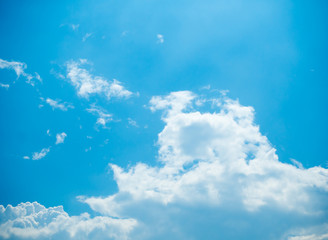 cloudscape blue sky on sunny day