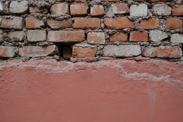 Old brick wall in India