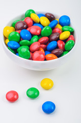 Fototapeta na wymiar Colorful candys on white background.