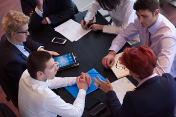 business people group on meeting at modern bright office