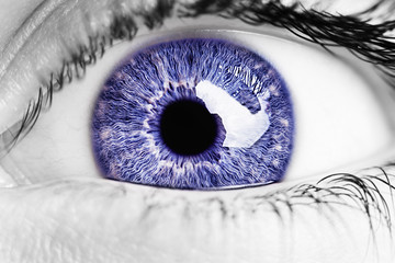 A beautiful insightful look eye. Close up shot