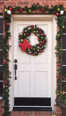 Christmas wreath on the door