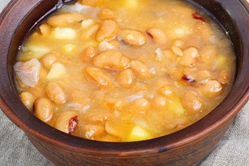 soup with beans and vegetables
