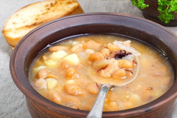 soup with beans and vegetables