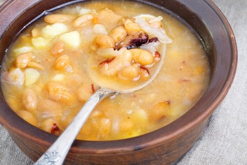 soup with beans and vegetables