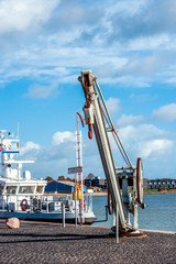 Shipping crane at the harbor