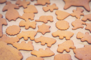 Xmas cookies on a sheet