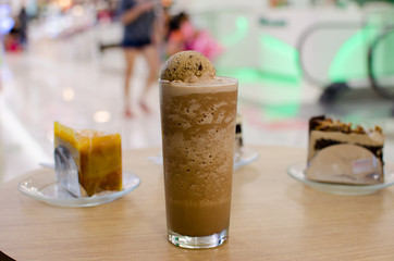 Chocolate shakes and ice cream.