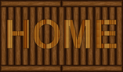 Wooden texture background with word HOME