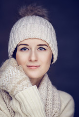 Portrait of cute brunette woman.