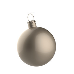 Empty 3d Christmas ornament on white background