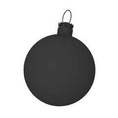 Empty 3d Christmas ornament on white background