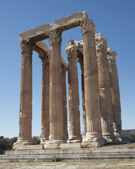 Athens Greece, olympian Zeus ancient temple columns